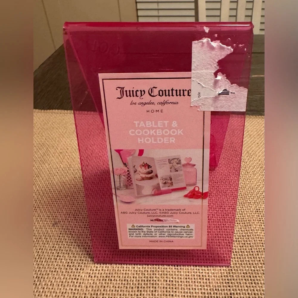 Juicy Couture Pink Acrylic Tablet & Cookbook Holder